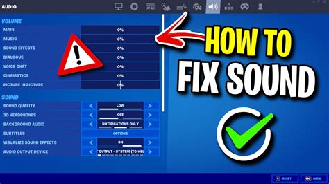 fortnite volume not working|fortnite audio output settings.